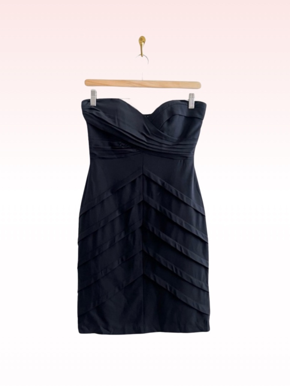 Nicole Miller Black Strapless Mini Dress (Sz 4)